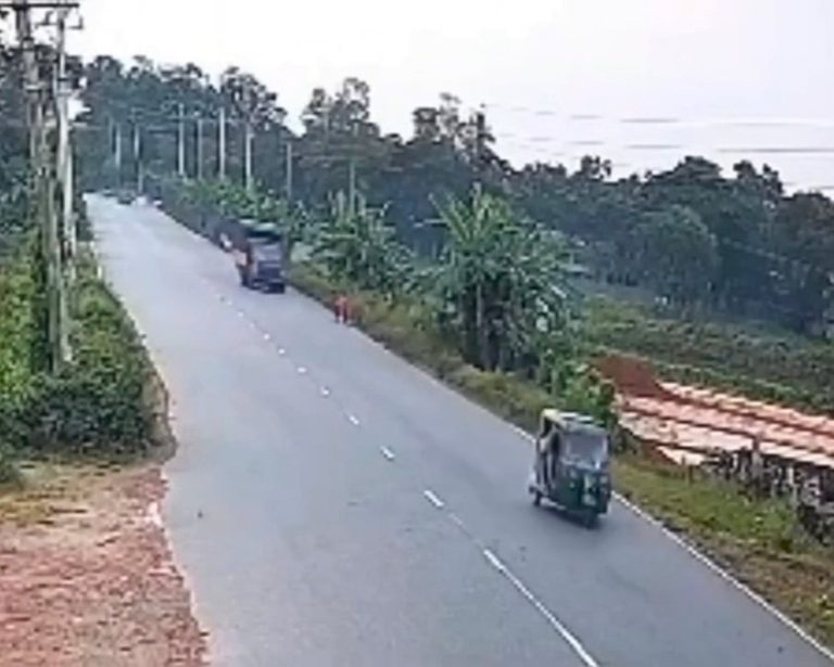 তারাকান্দায় কাভার্ড ভ্যানের চাপায় প্রাণ হারাল দুই বোন