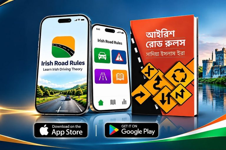 আয়ারল্যান্ডে ড্রাইভিং পরীক্ষার প্রস্তুতি সহজ করতে বাংলা অ্যাপ ও বই